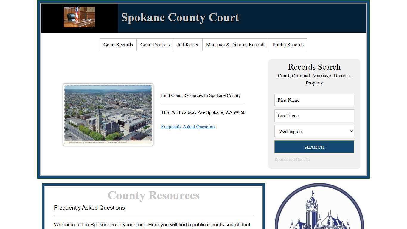 Spokane County Court | Records Search